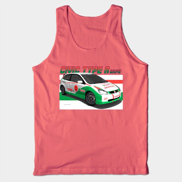 Honda Civic Type R Tank Top by PjesusArt